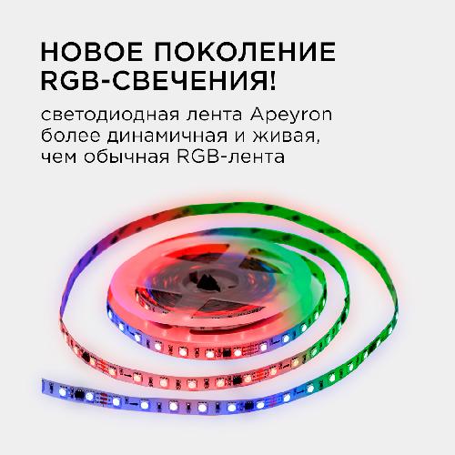 10-93 Комплект адресной светодиодной ленты 24В, 14,4Вт/м, smd5050, 60д/м, IP20, ширина подложки 10мм