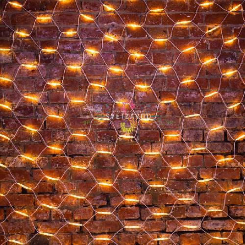 Гирлянда сеть, 2х3м, теплый белый, 432 LED, белый каучук, IP67, Neon-Night 