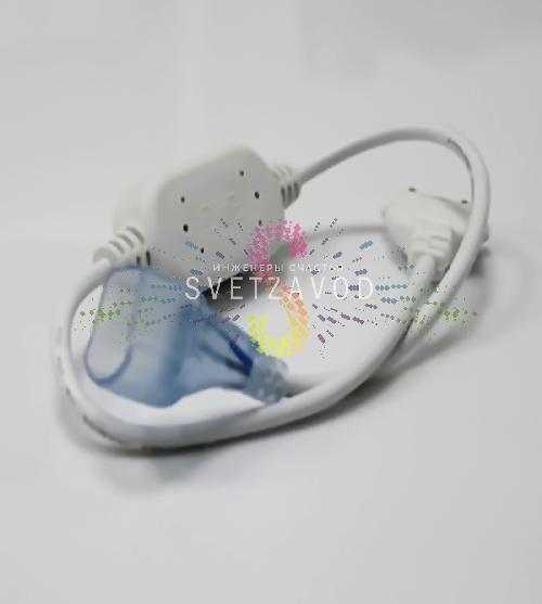 Силовой шнур с конвертером для подключения гибкого неона 12х25мм, SMD2835, 24В