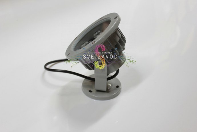 Поворотный светодиодный прожектор 12В 9Вт серый цвет IP65 для архитектурной подсветки