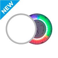 Светодиодный накладной светильник СПИН 28Вт 3000-6500К с RGB подсветкой, белый корпус диаметр 30см, высота 33мм, IP40.