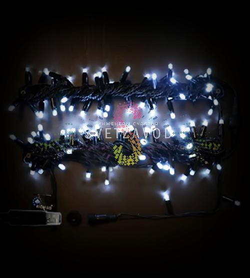 Гирлянда-нить Стринг Лайт, 24В, фиксинг, белая, 10м, черный ПВХ, IP65, Rich Led