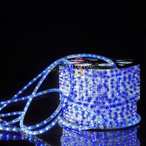 Дюралайт круглый, Ø 13мм, синий, 20м, 24В, 2W, 36 led/м, фиксинг