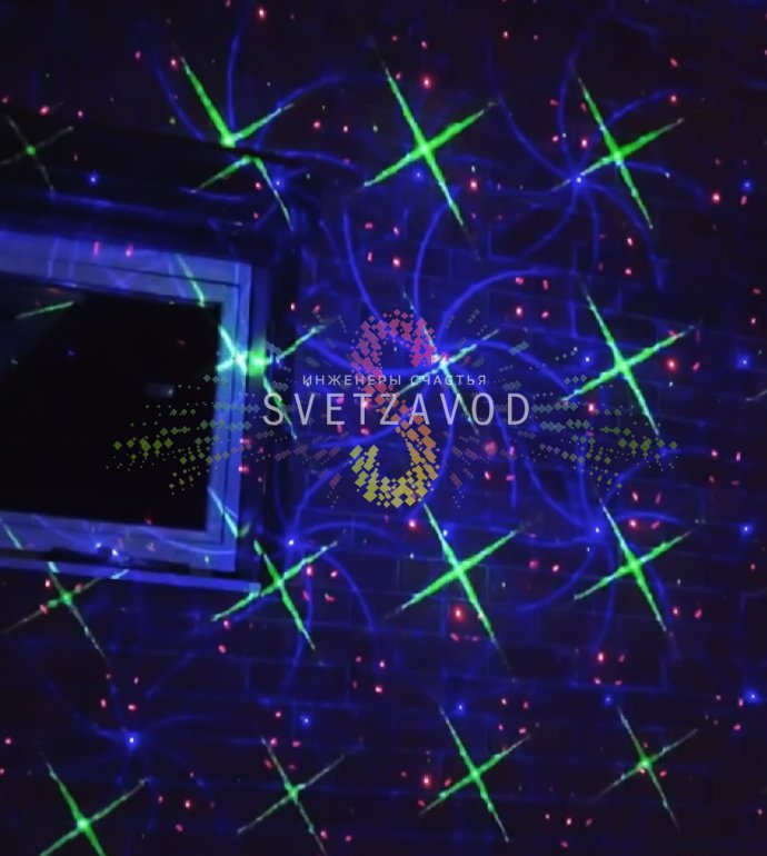 Лазерная подсветка, Garden X-39P-1D, анимация Цветы, 8 узоров, c bluetooth-колонкой