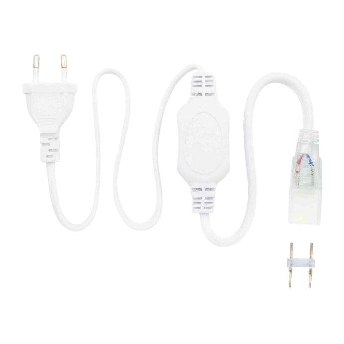 Детальное изображение шнура питания Apeyron Electrics для одноцветного светодиодного неона 10x18.5 мм с игольчатым коннектором, длина 18 см