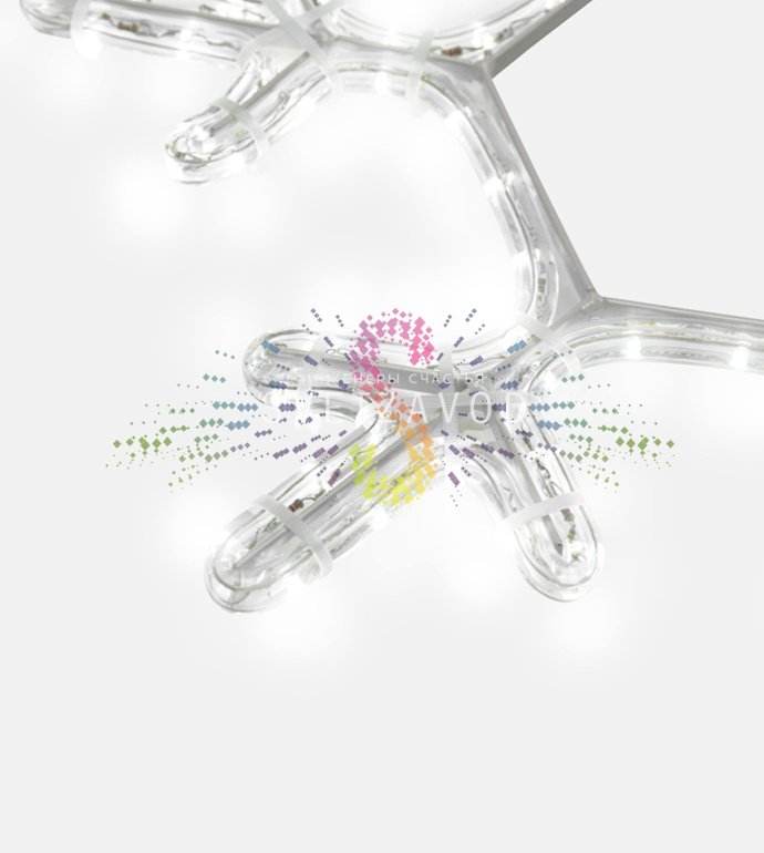 Светодиодная снежинка Neon-Night 45х38 см белого цвета с защитой IP65 для улицы Светодиодная снежинка Neon-Night 45х38 см белого цвета с защитой IP65 для улицы