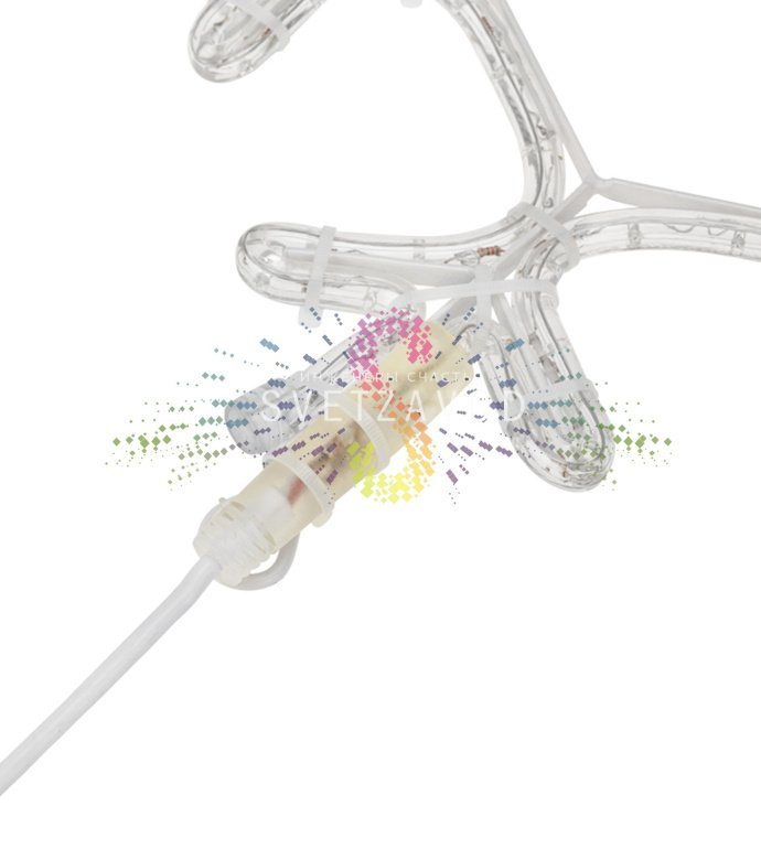 Светодиодная снежинка Neon-Night 45х38 см белого цвета с защитой IP65 для улицы Светодиодная снежинка Neon-Night 45х38 см белого цвета с защитой IP65 для улицы