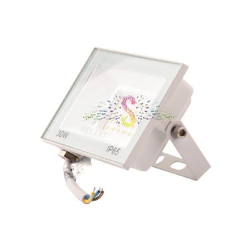 Прожектор светодиодный, теплый белый, 220В, 30Вт, белый корпус, REXANT