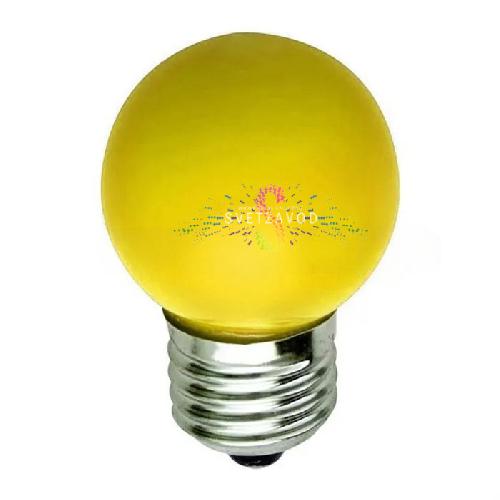 Декоративная лампа, Е27, 5 LED, 1Bт, Ø40мм, желтая