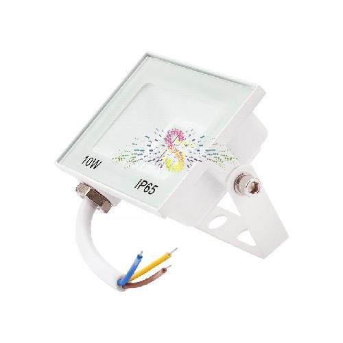 Прожектор светодиодный, нейтральный белый, 220В, 10Вт, белый корпус, REXANT