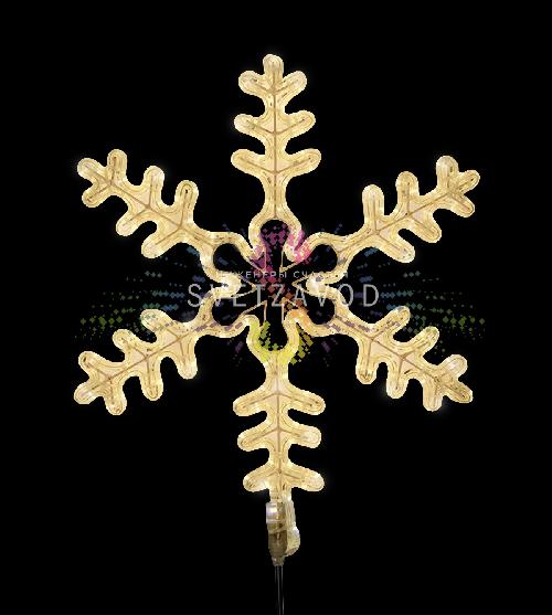 Светодиодная Снежинка, 95см, теплая белая, фиксинг, 220В, IP65, Neon-Night