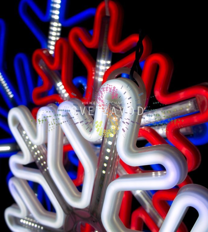 Детальное фото светодиодной снежинки 80 см синего цвета с эффектом тающих сосулек, пластиковый каркас, степень защиты IP65. Детальное фото светодиодной снежинки 80 см синего цвета с эффектом тающих сосулек, пластиковый каркас, степень защиты IP65.