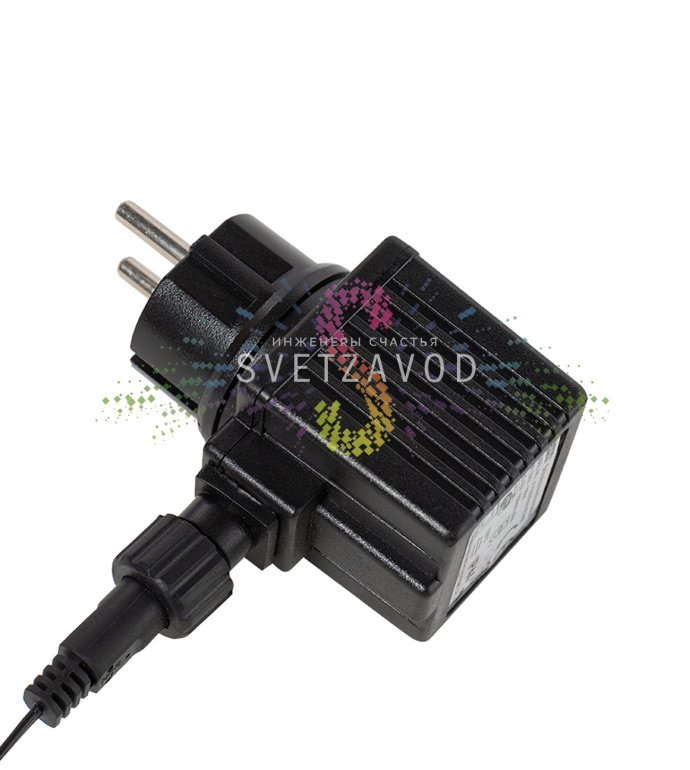 Детальное фото надувной фигуры 3D Дед Мороз приветствует. Видны прочный ПВХ материал, светодиодная подсветка, компрессор и адаптер 12В в комплекте.