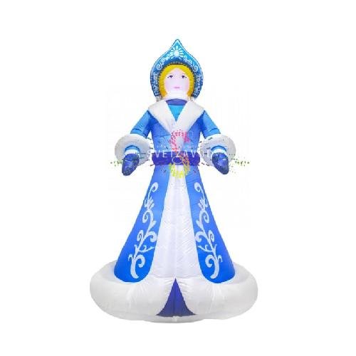 Надувная фигура 3D Снегурочка, 300 см, 12В, с компрессором и адаптером, Neon-Night