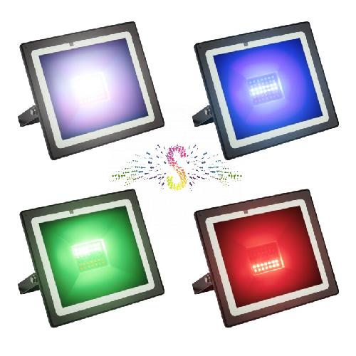 Прожектор светодиодный, RGB, 220В, 30Вт, с пультом ДУ, черный корпус, REXANT