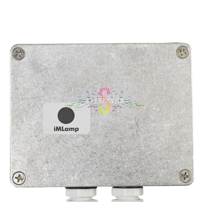 Детальное фото контроллера iMLamp4D_AC_7000 (арт. SBL-2111) в защищенном алюминиевом корпусе с клеммами, интерфейсом USB и элементами охлаждения.