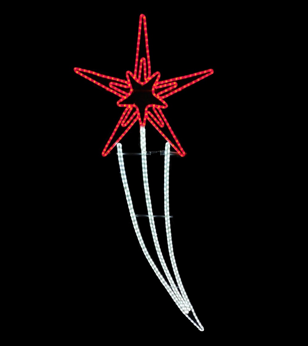 Светодиодная консоль "Звезда",  210х98 см, красная, белая