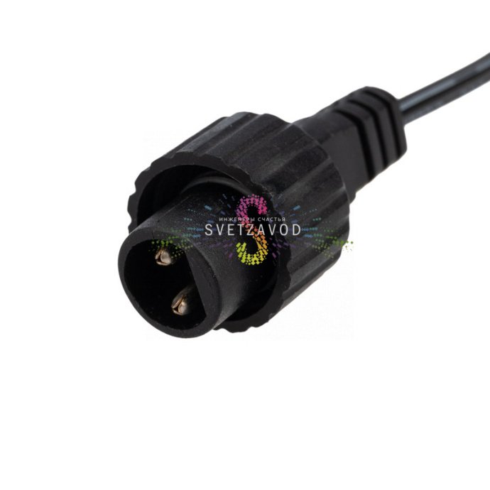 Крупный план черного светодиодного проектора Neon-Night на столе, демонстрирующий корпус из АБС-пластика и разъемы.