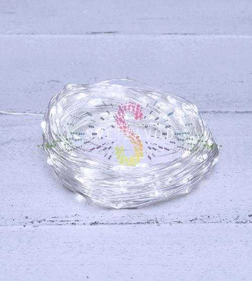 Гирлянда Роса, 20м, 200 LED, 12В, белая, IP44, с блоком питания, Neon-Night