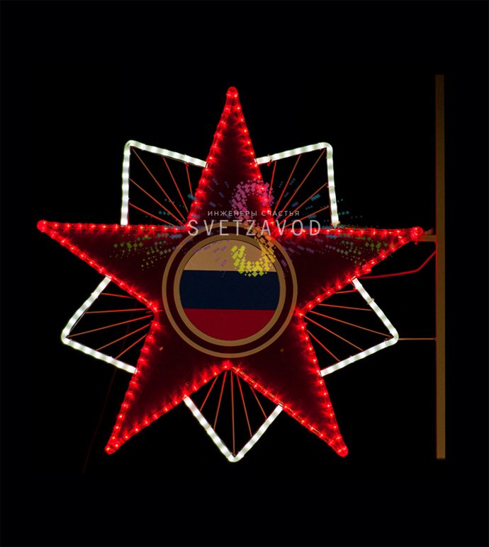 Детальное изображение светодиодной консоли "Орден ВОВ №3" 90х90 см с металлическим каркасом, степенью защиты IP65, готовой к установке на уличную опору. Детальное изображение светодиодной консоли "Орден ВОВ №3" 90х90 см с металлическим каркасом, степенью защиты IP65, готовой к установке на уличную опору.