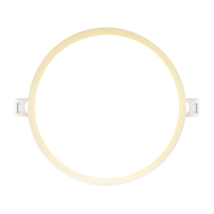 Встраиваемая LED панель круглая 220В 15Вт 2700К теплый белый свет, алюминиевый корпус, диаметр 145мм