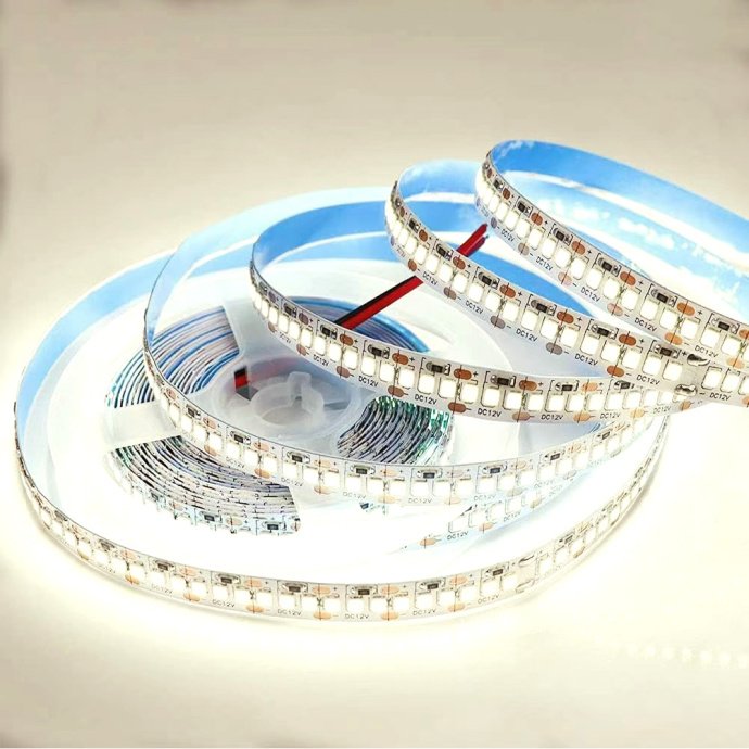 Светодиодная лента 24В 240LED SMD2835 теплый белый 3000K, 1200Лм/м, IP20, гибкая подложка 10 мм, 5 метров