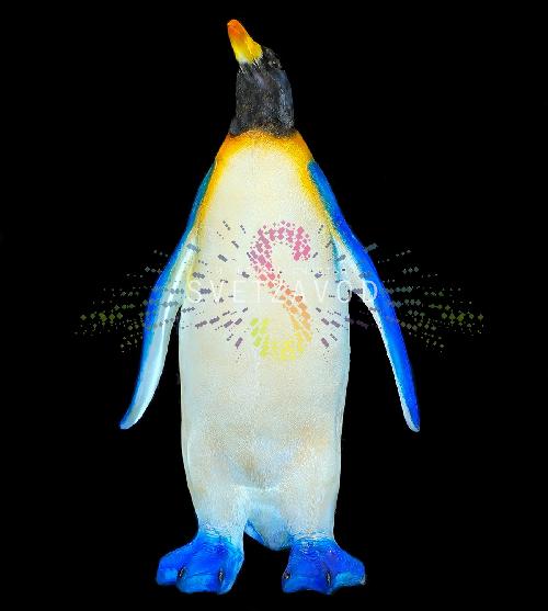 Светодиодная фигура из стекловолокна Пингвин папа, 130 см, 24В, с трансформатором, IP65
