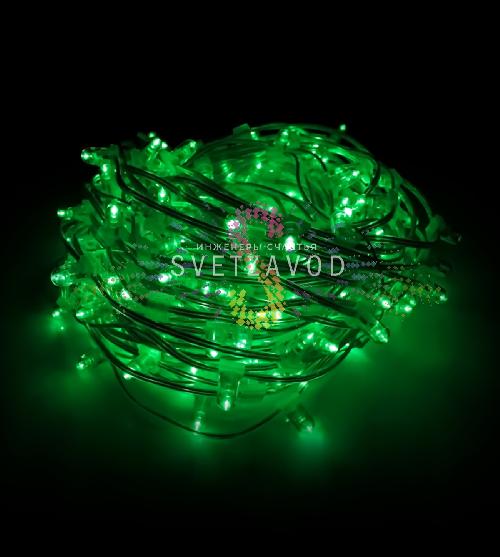 Клип Лайт 12В, мерцающий, GF, зеленый, 200 LED, 30м, прозр ПВХ, с колпачком и трансформатором, IP64 Клип Лайт 12В, мерцающий, GF, зеленый, 200 LED, 30м, прозр ПВХ, с колпачком и трансформатором, IP64