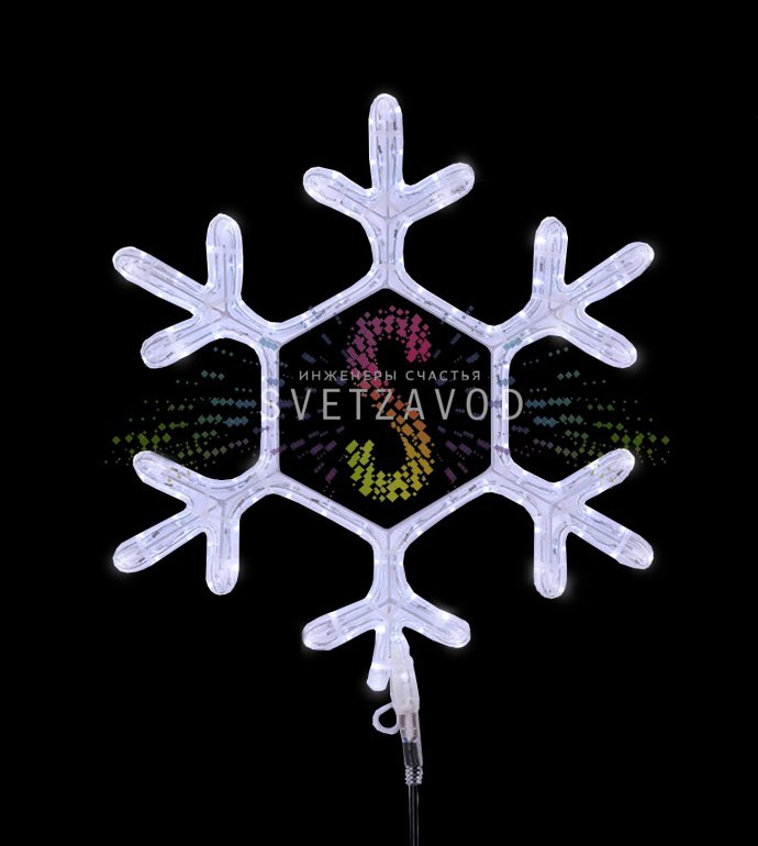 Светодиодная снежинка Neon-Night 45х38 см белого цвета с защитой IP65 для улицы Светодиодная снежинка Neon-Night 45х38 см белого цвета с защитой IP65 для улицы