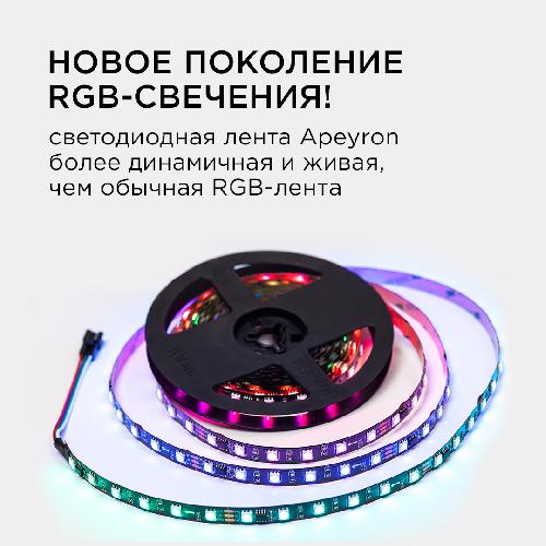 10-94 Комплект адресной светодиодной ленты 24В, 14,4Вт/м, smd5050, 60д/м, IP20, ширина подложки 10мм