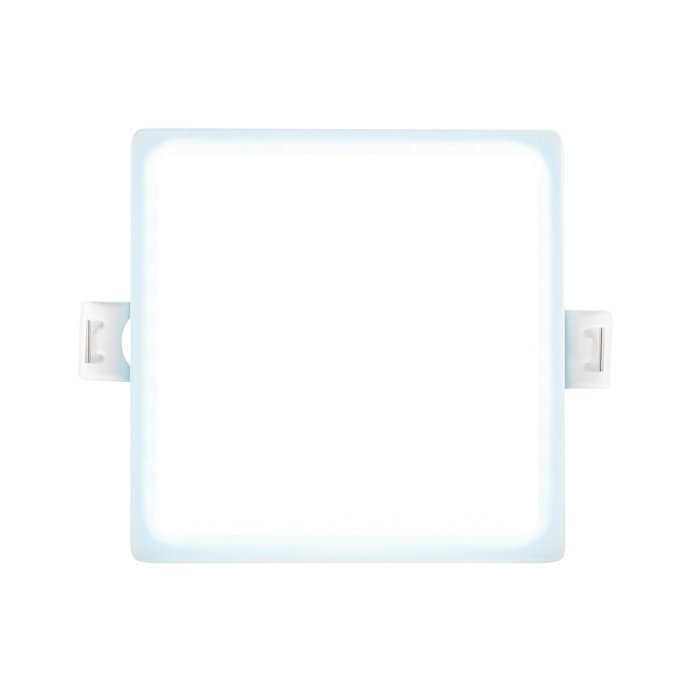 Квадратная LED панель 8Вт 6500К алюминиевый корпус белая рамка встраиваемая 95х95 мм IP40 потолочная