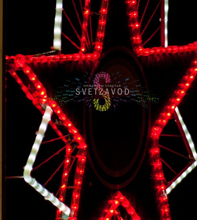 Детальное изображение светодиодной консоли "Орден ВОВ №3" 90х90 см с металлическим каркасом, степенью защиты IP65, готовой к установке на уличную опору. Детальное изображение светодиодной консоли "Орден ВОВ №3" 90х90 см с металлическим каркасом, степенью защиты IP65, готовой к установке на уличную опору.