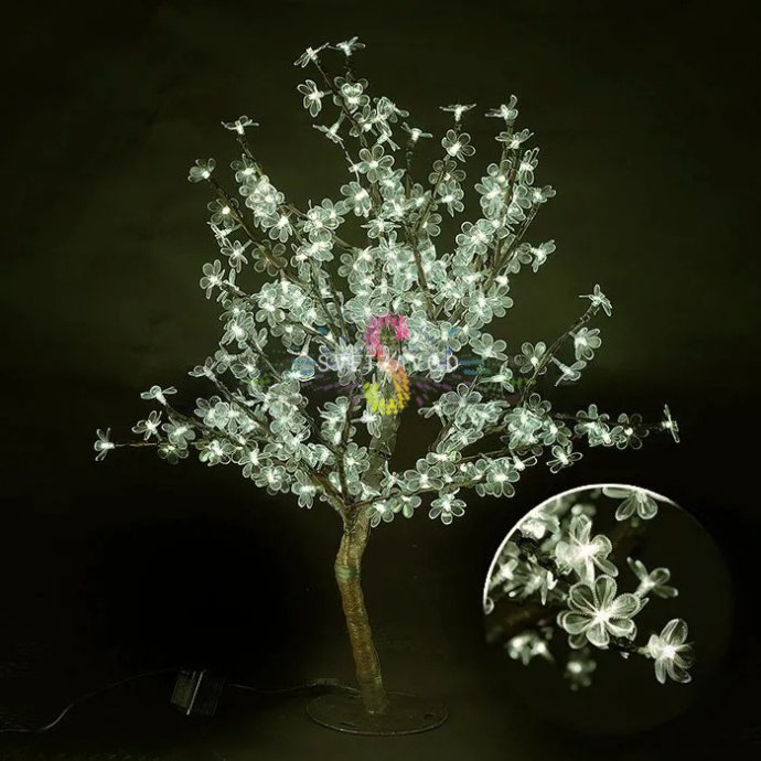 Светодиодный куст Сакуры 0.8 м с 224 светодиодами теплого белого свечения для улицы