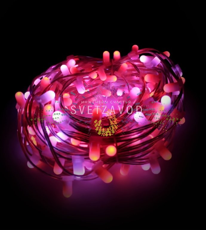 Детальное фото бухты светодиодного Клип Лайта 12В RGB длиной 30 метров с 200 диодами, прозрачным кабелем ПВХ, защитными колпачками и блоком питания в коробке. Детальное фото бухты светодиодного Клип Лайта 12В RGB длиной 30 метров с 200 диодами, прозрачным кабелем ПВХ, защитными колпачками и блоком питания в коробке.