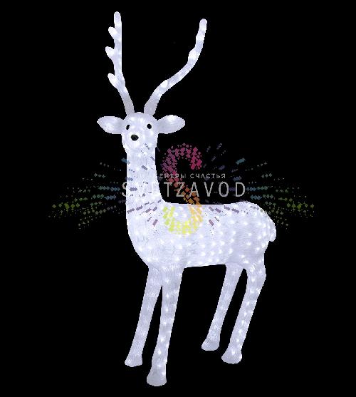 Акриловая фигура 3D Северный олень, 130 см, 380 LED, 24В, с трансформатором, Neon-Night