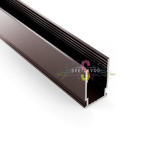 Профиль алюминиевый для гибкого неона 8х16мм, 2м, коричневый, Neon-Night