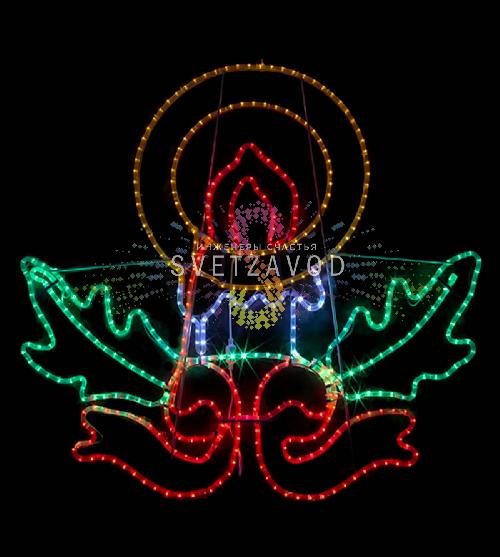 Светодиодное панно "Свеча горит", 105х108см, 220В, IP65