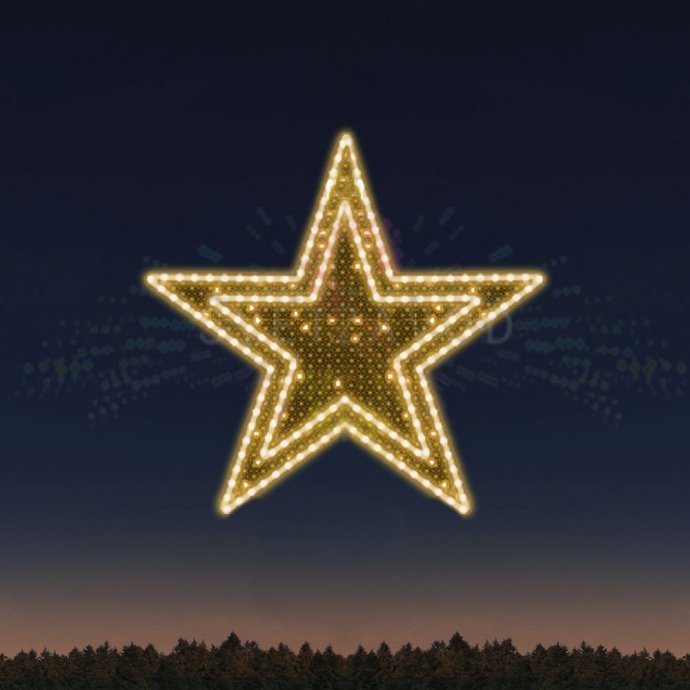 Детальное фото светодиодной консоли Звезда мужества на металлическом каркасе. Видны световые контуры и крепления для монтажа на опору освещения.