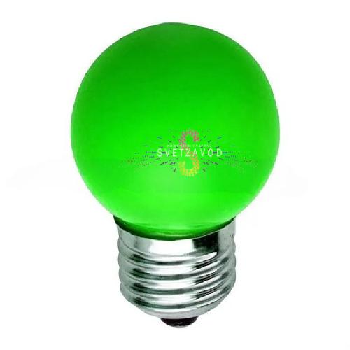 Декоративная лампа, Е27, 5 LED, 1Bт, Ø40мм, зеленая