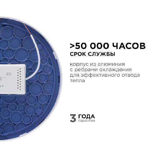 Светодиодная панель накладная круглая 220В, 24Вт, CRI:80Ra, 1920лм, ø220 мм, алюминиевый корп