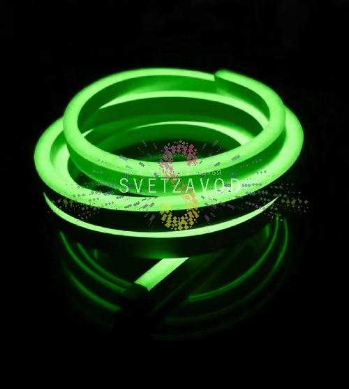 Светодиодный гибкий неон, зеленый, 8х16мм, 120SMD2835, 220В, IP65, 50м, Rich Led