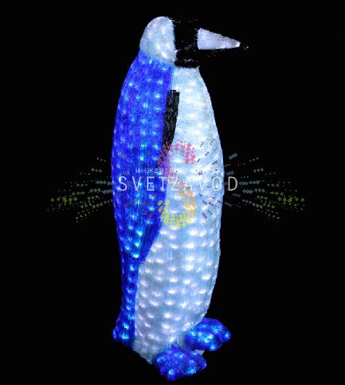 Акриловая фигура 3D Пингвин Королевский, 107х48 см, 1296 LED, 24В, с трансформатором