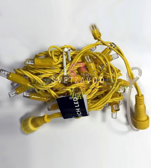 Гирлянда-нить Стринг Лайт, 220В, фиксинг, желтая, 10м, желтый ПВХ (ДИ), IP65, Rich Led