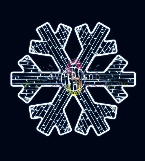 Светодиодная Снежинка, 125x120см, белая, фиксинг, 220В, IP65, Neon-Night