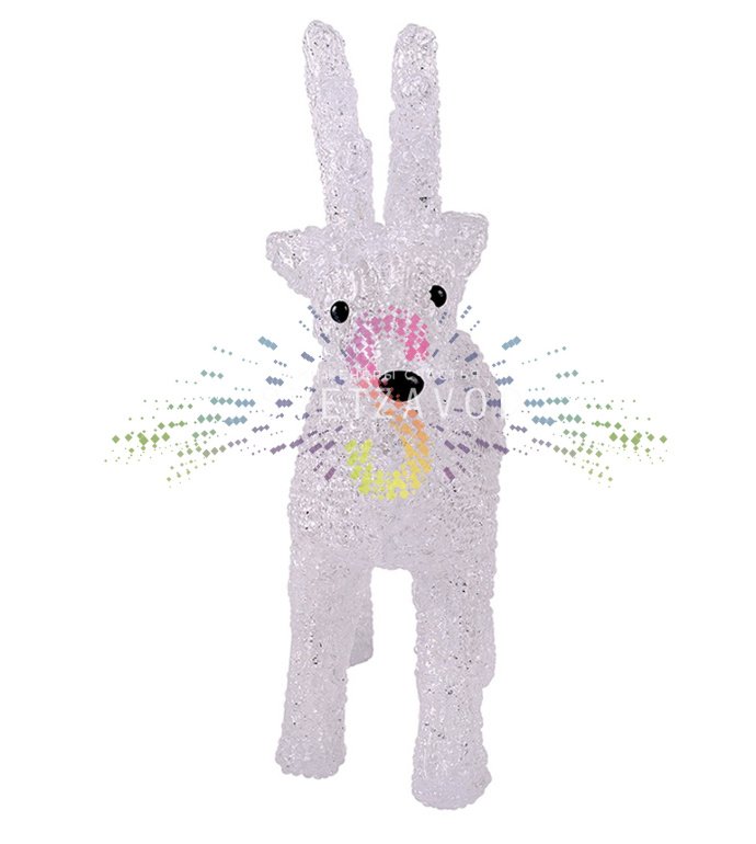 Детальное фото акриловой светодиодной фигуры 3D Оленёнок (Neon-Night SAK-407) размером 30х14х35 см с работающей подсветкой из 40 светодиодов.