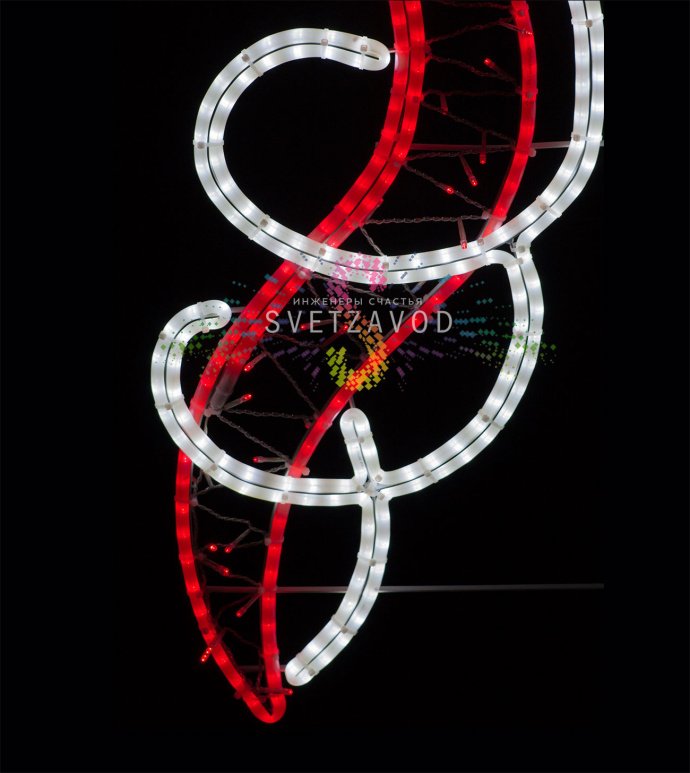 Детальное фото светодиодной консоли Комета размером 120х50 см, установленной на уличной опоре. Видны металлический каркас и яркие светодиоды.