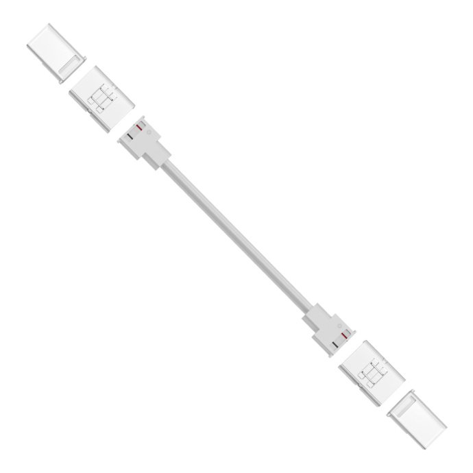Детальное изображение коннектора 2 pin для одноцветной LED ленты 8-10 мм SMD с прокалывающими контактами