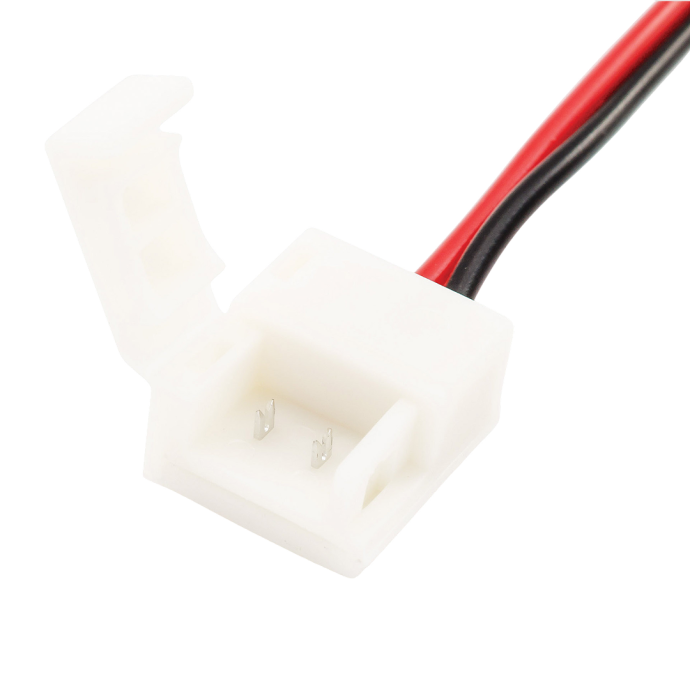 Два коннектора с проводами, для LED ленты 12В, 8мм, IP65, бренд Apeyron Electrics.