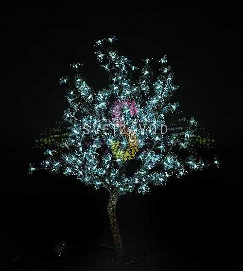Светодиодный куст Сакуры, 0,8 м, Ø0,8 м, 224 LED, белый
