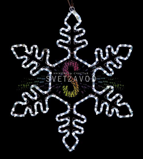 Светодиодная Снежинка, 75см, белая, фиксинг, 220В, IP65